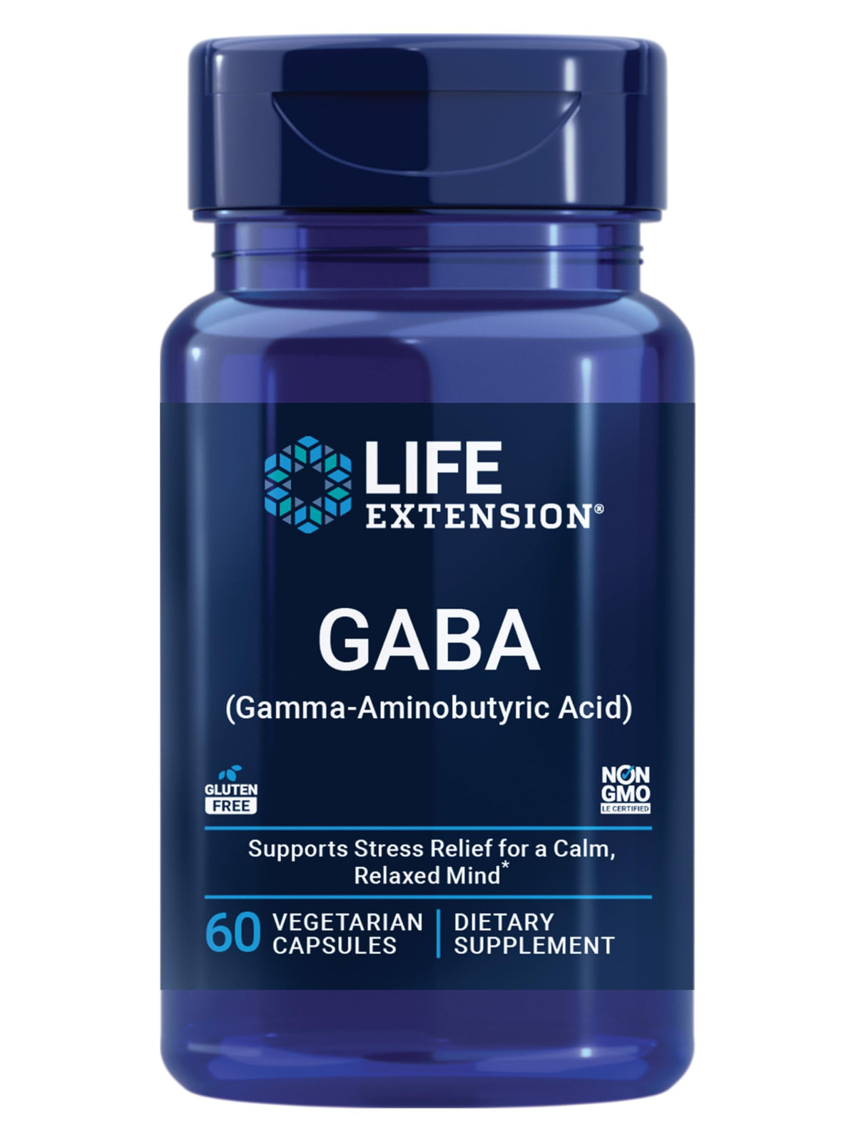 Life Extension GABA Capsules 100 mg front view