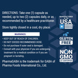 Life Extension GABA Capsules 100 mg ingredients list
