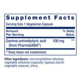 Life Extension GABA Capsules 100 mg side view