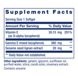 Life Extension Gamma E Mixed Tocopherols Vitamin E softgels side view