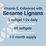 Life Extension Gamma E Mixed Tocopherols Vitamin E softgels with ingredients