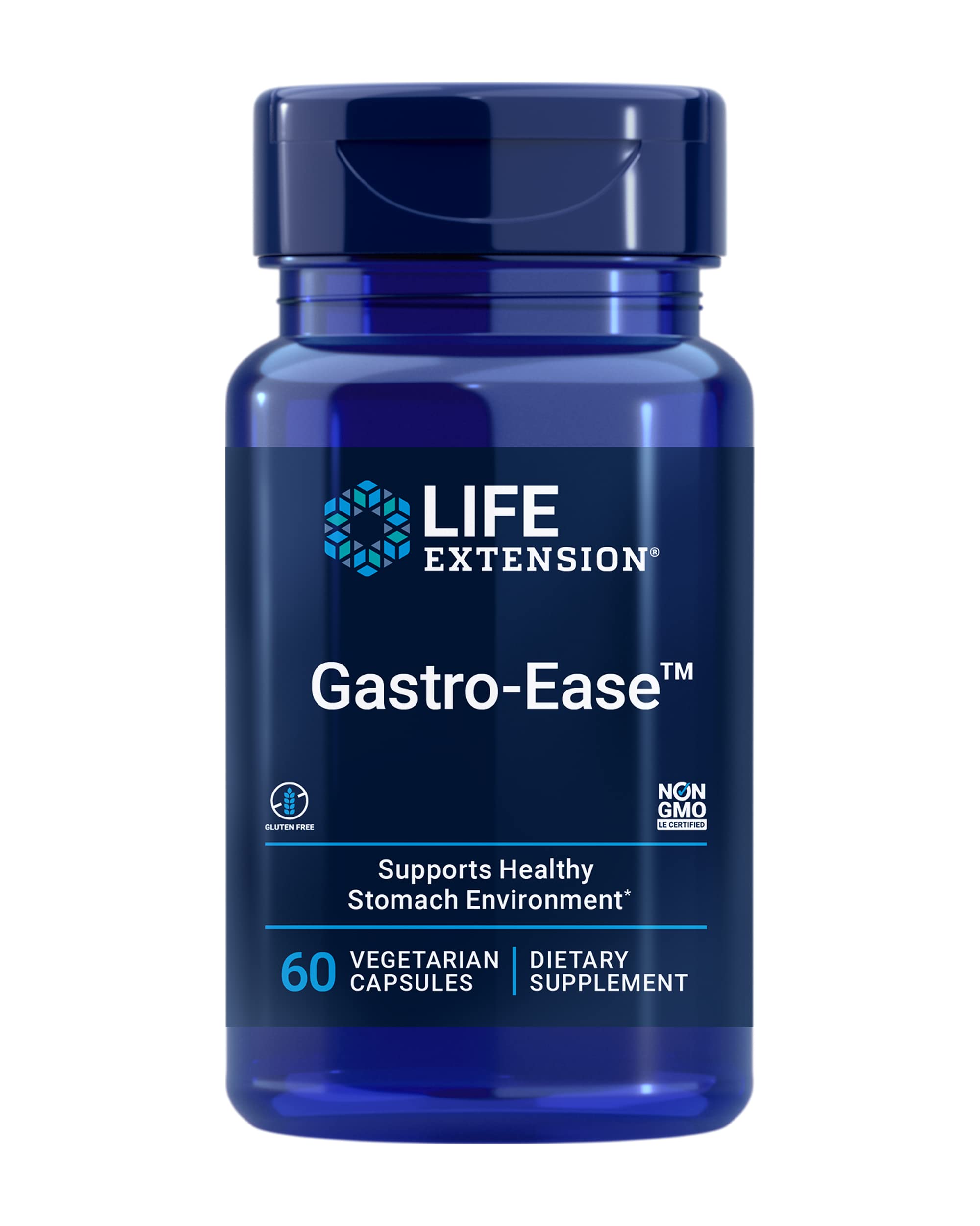 Life Extension Gastro-Ease 60 capsules front view