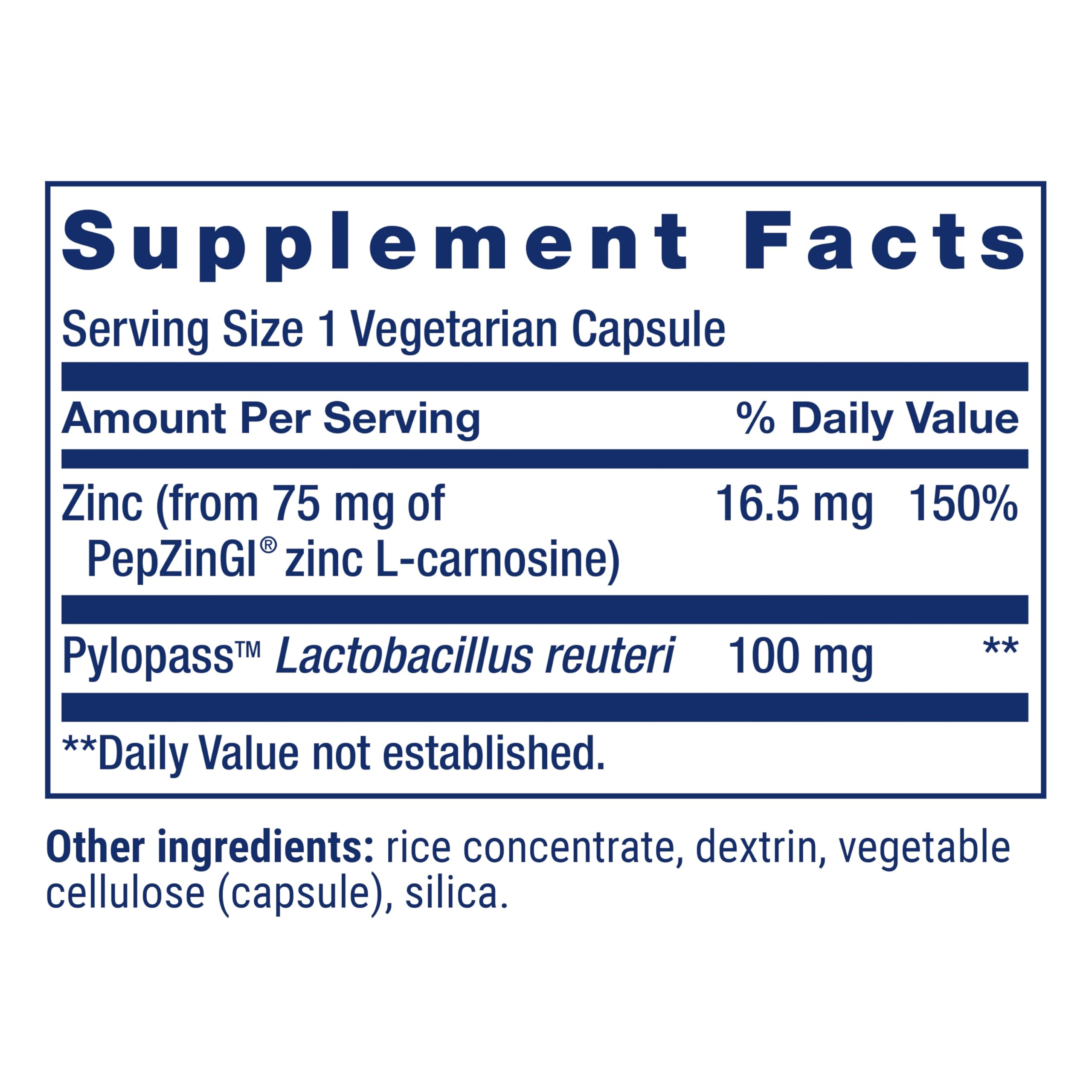 Life Extension Gastro-Ease 60 capsules side view