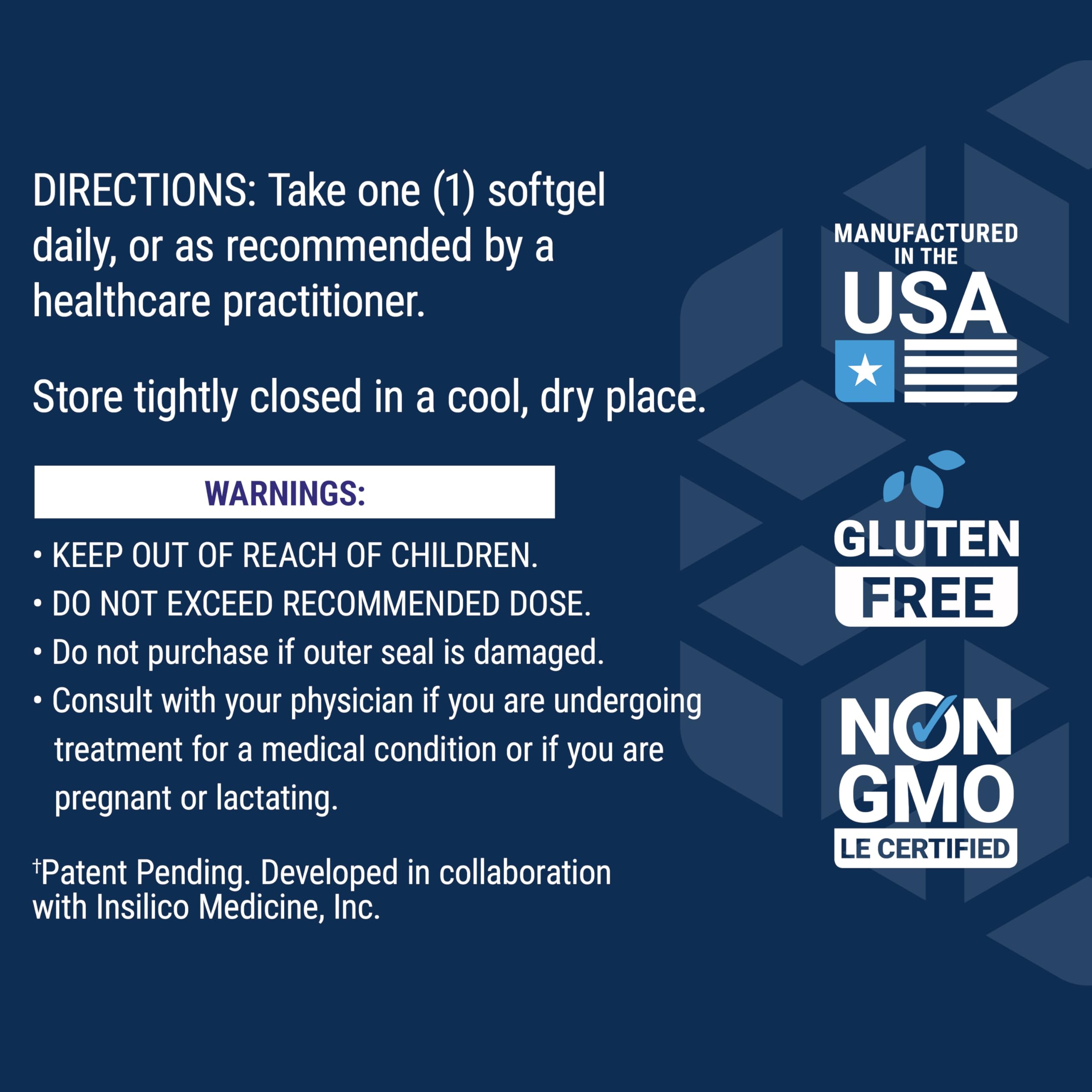 Life Extension GEROPROTECT® Ageless Cell™ packaging details