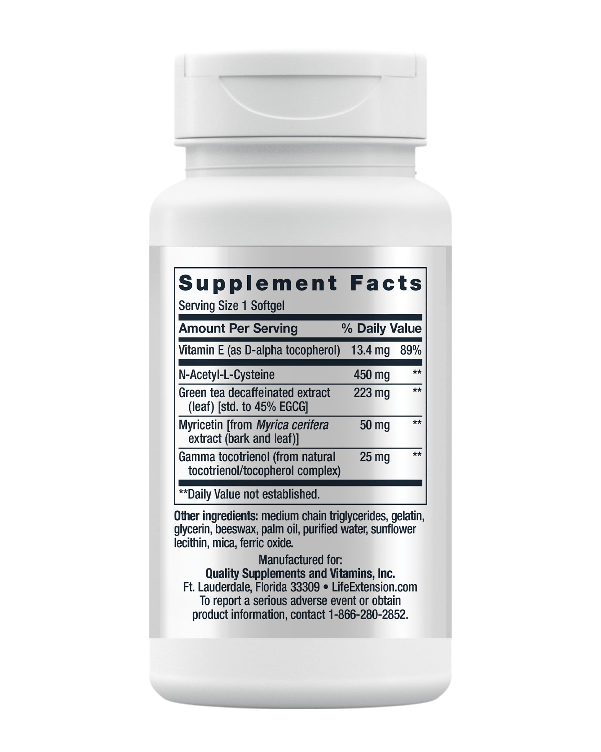 Life Extension GEROPROTECT® Ageless Cell™ softgels bottle side view