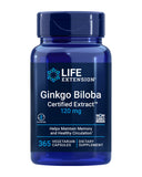 Life Extension Ginkgo Biloba Extract 120mg capsules front view