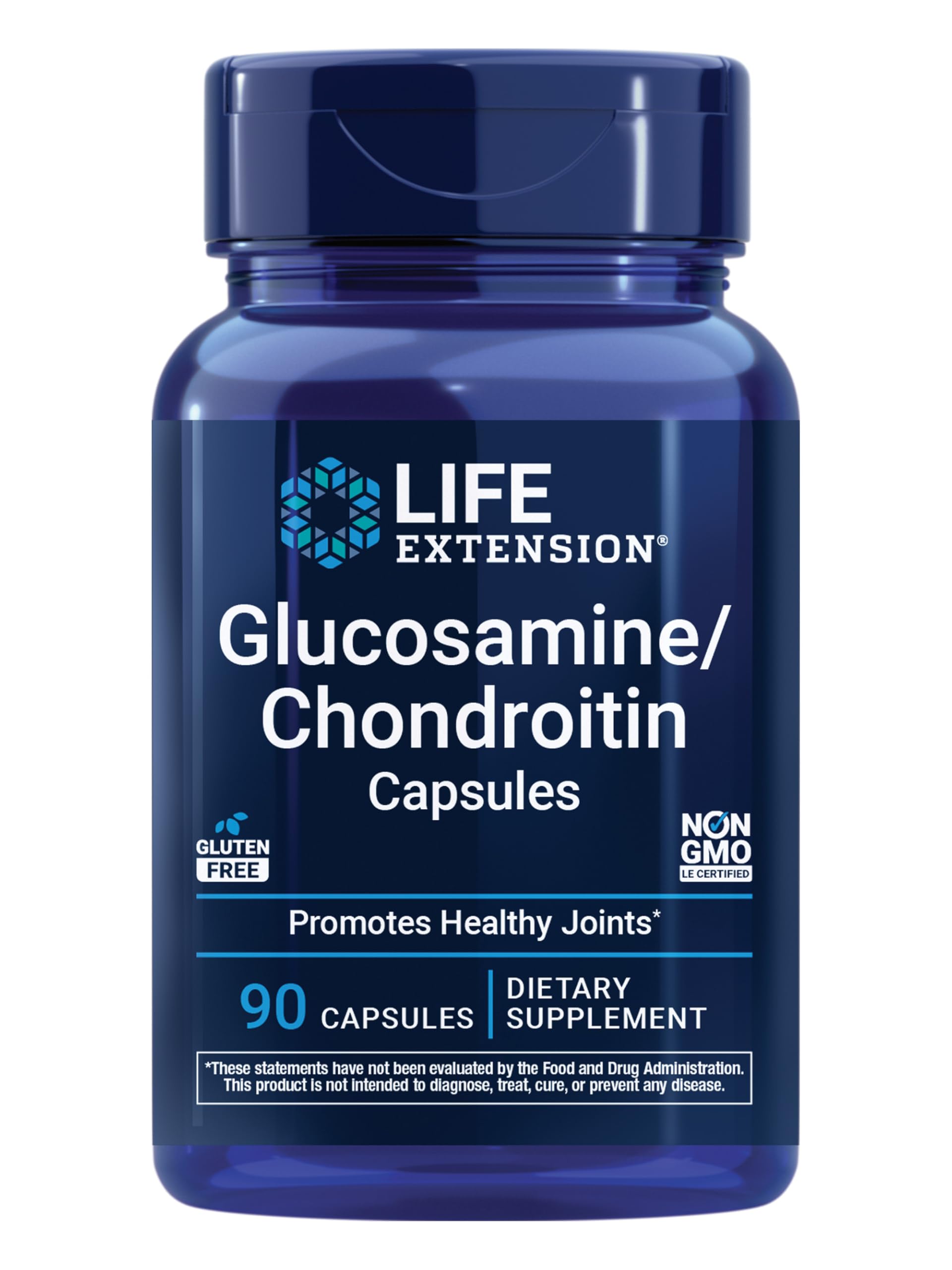 Life Extension Glucosamine/Chondroitin Capsules front view