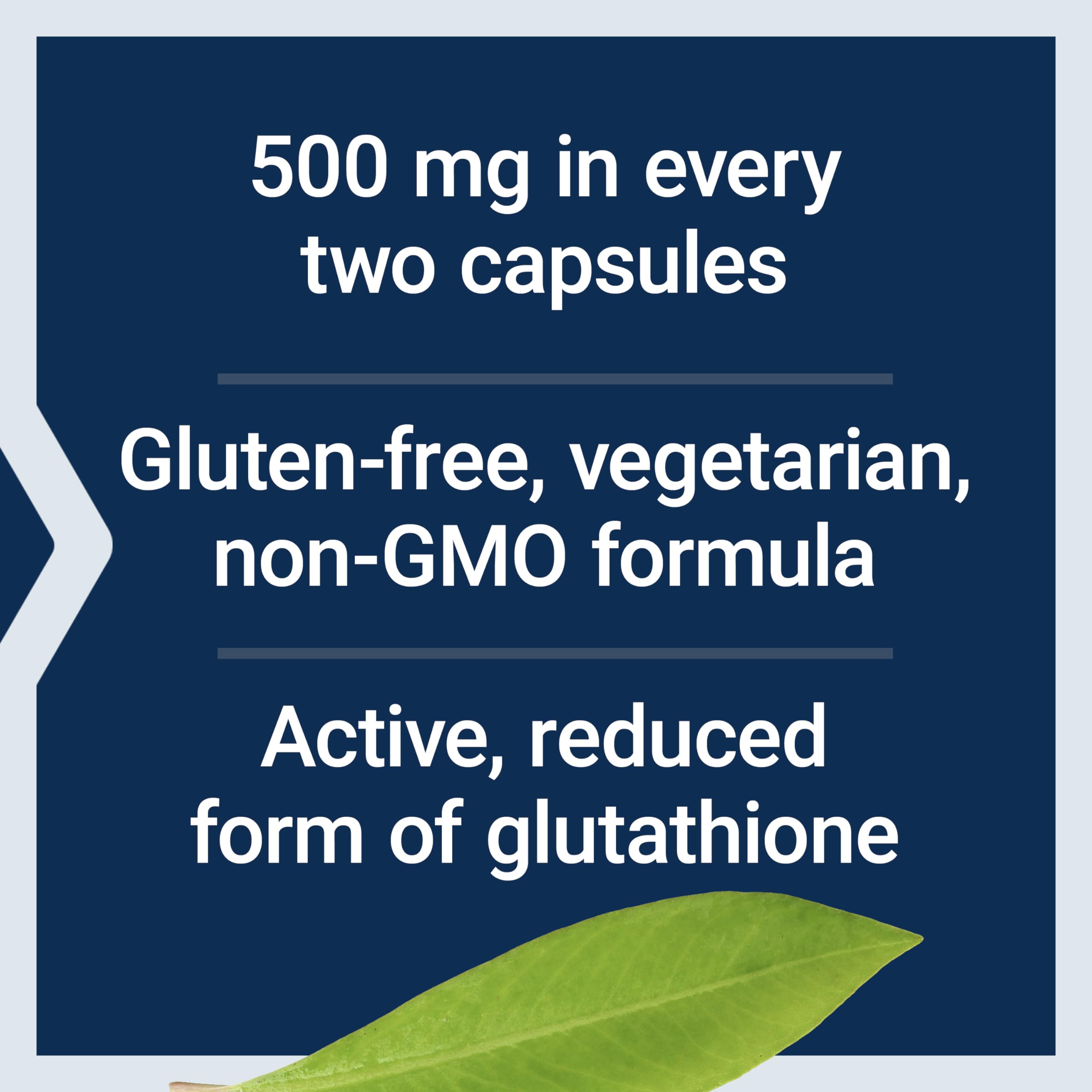 Life Extension Glutathione Supplement 500 mg back view of packaging