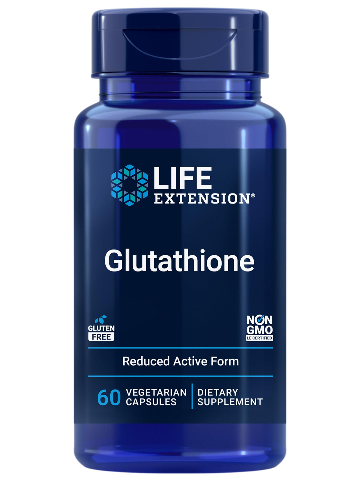 Life Extension Glutathione Supplement 500 mg front view of packaging