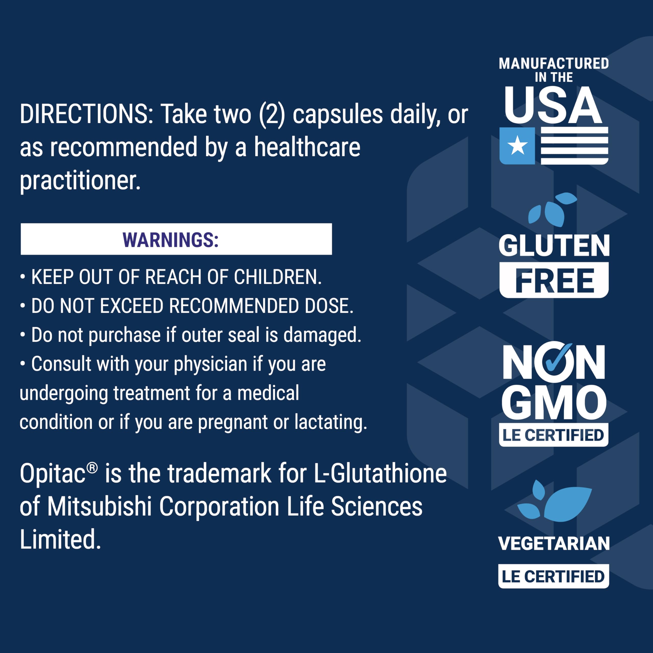 Life Extension Glutathione Supplement 500 mg with measuring spoon