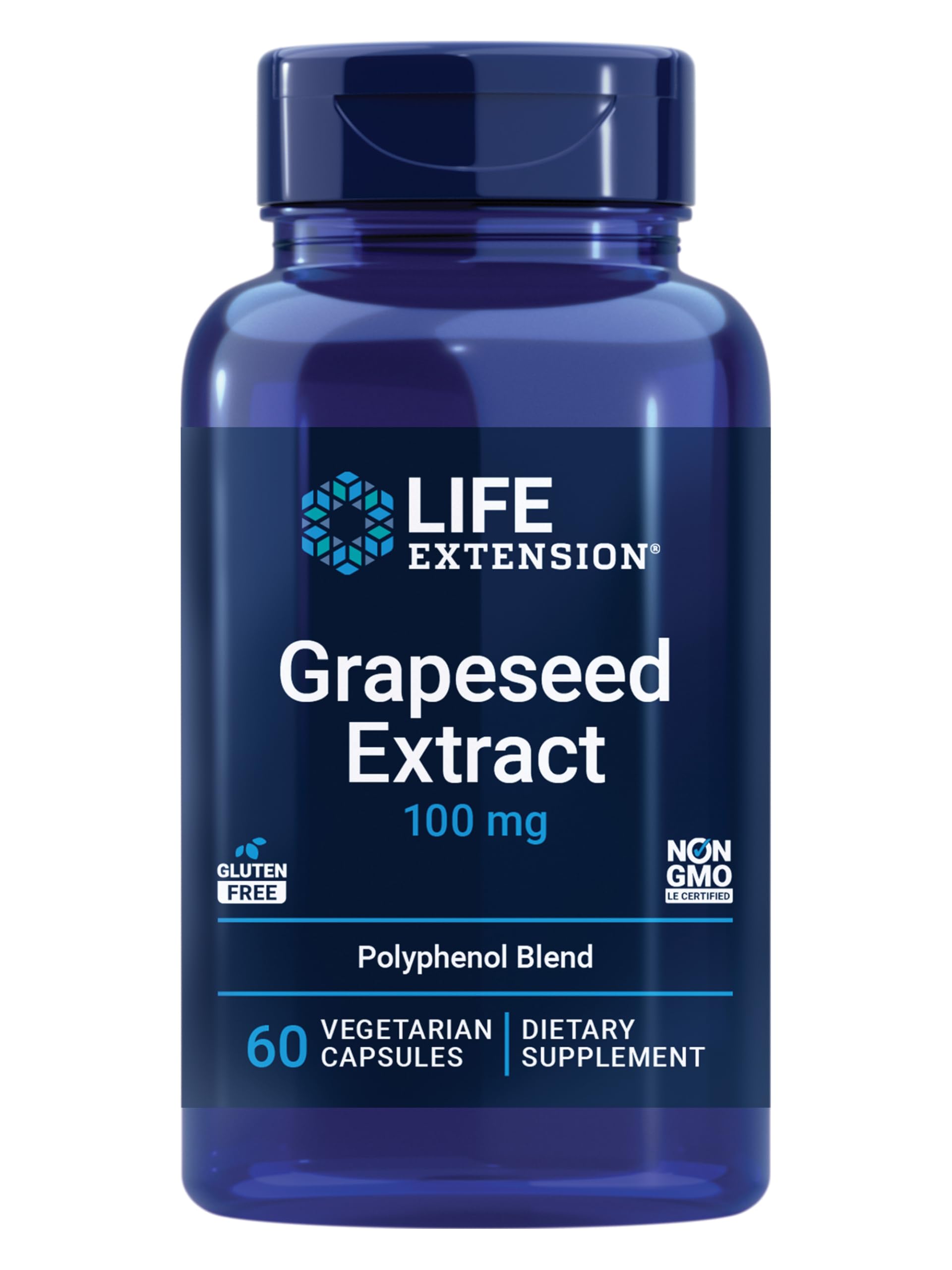 Life Extension Grapeseed Extract 60 Capsules front view