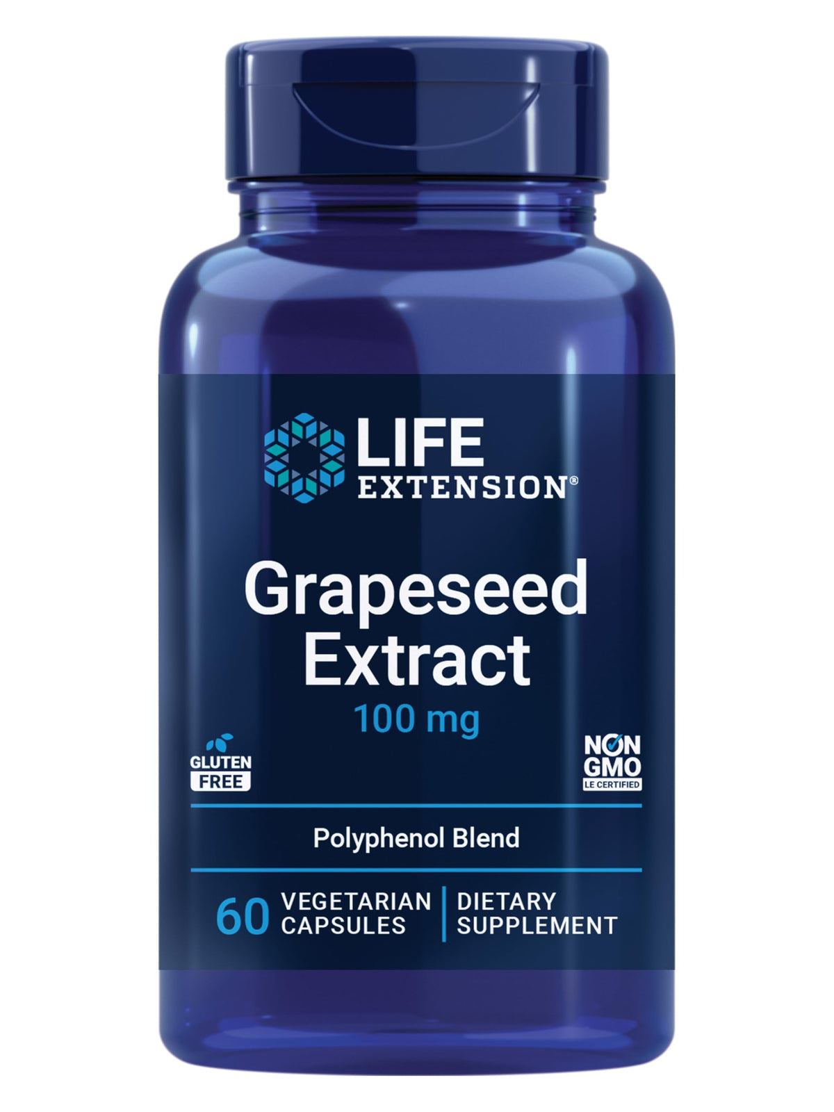 Life Extension Grapeseed Extract 60 Capsules front view