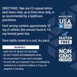 Life Extension Green Coffee Bean Extract 400mg capsules in hand