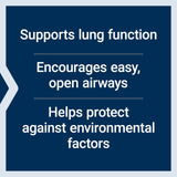 Life Extension Healthy Lungs Supplement back view with dosage information