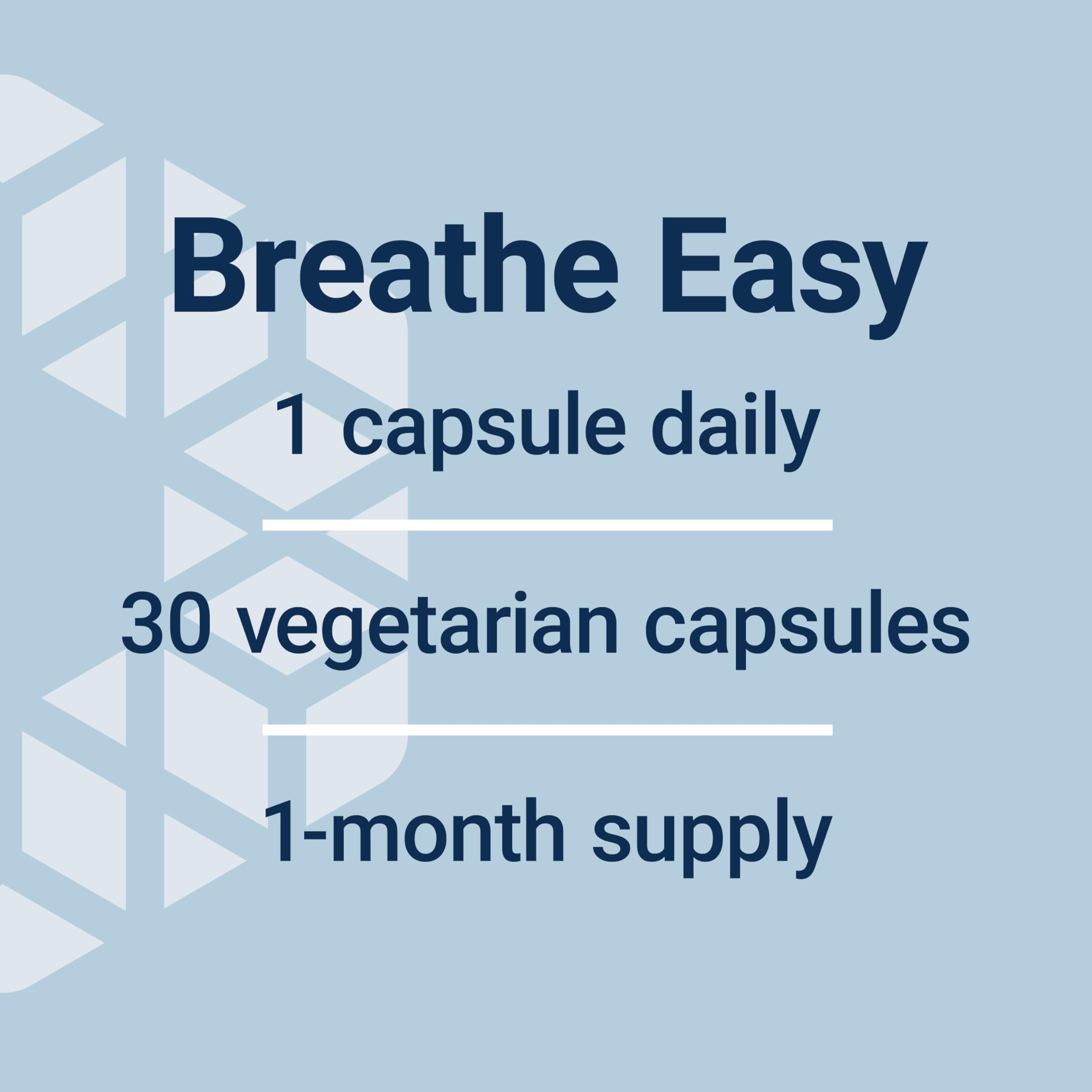 Life Extension Healthy Lungs Supplement displayed with other vitamins
