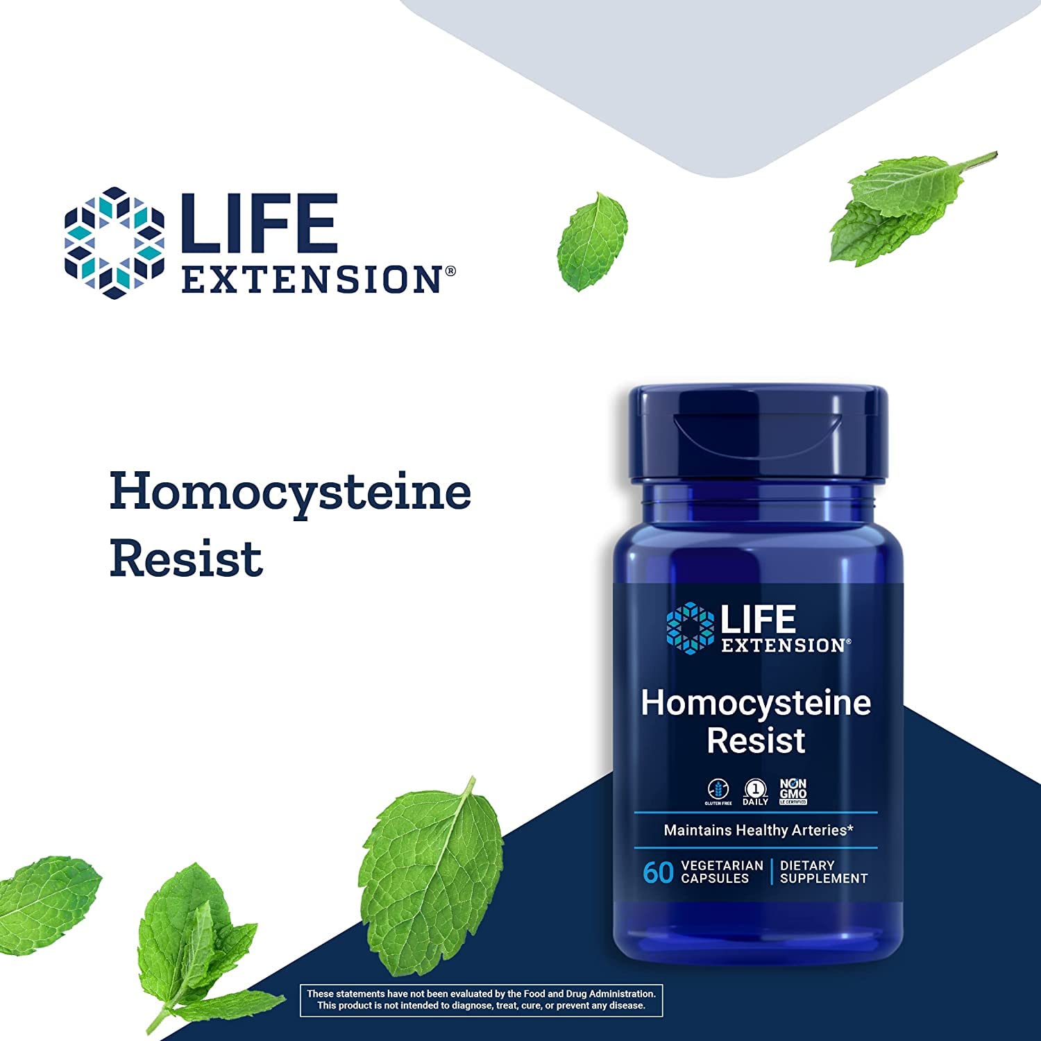 Life Extension Homocysteine Resist 60 Vegetarian Capsules packaging