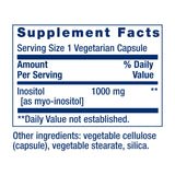 Life Extension Inositol B8 Supplement 1000 mg back view