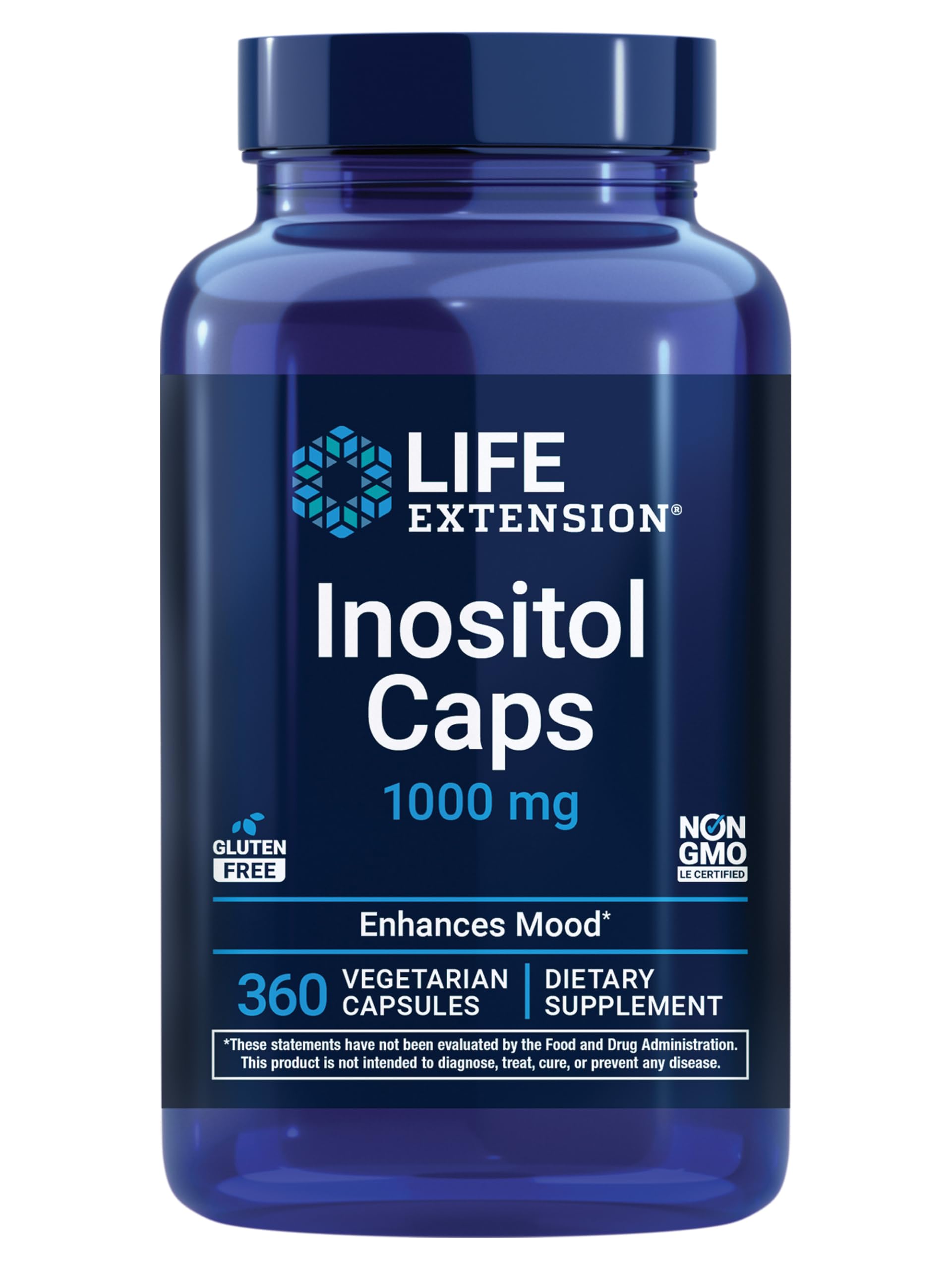 Life Extension Inositol B8 Supplement 1000 mg front view