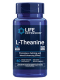 Life Extension L-Theanine 200 mg supplement front view
