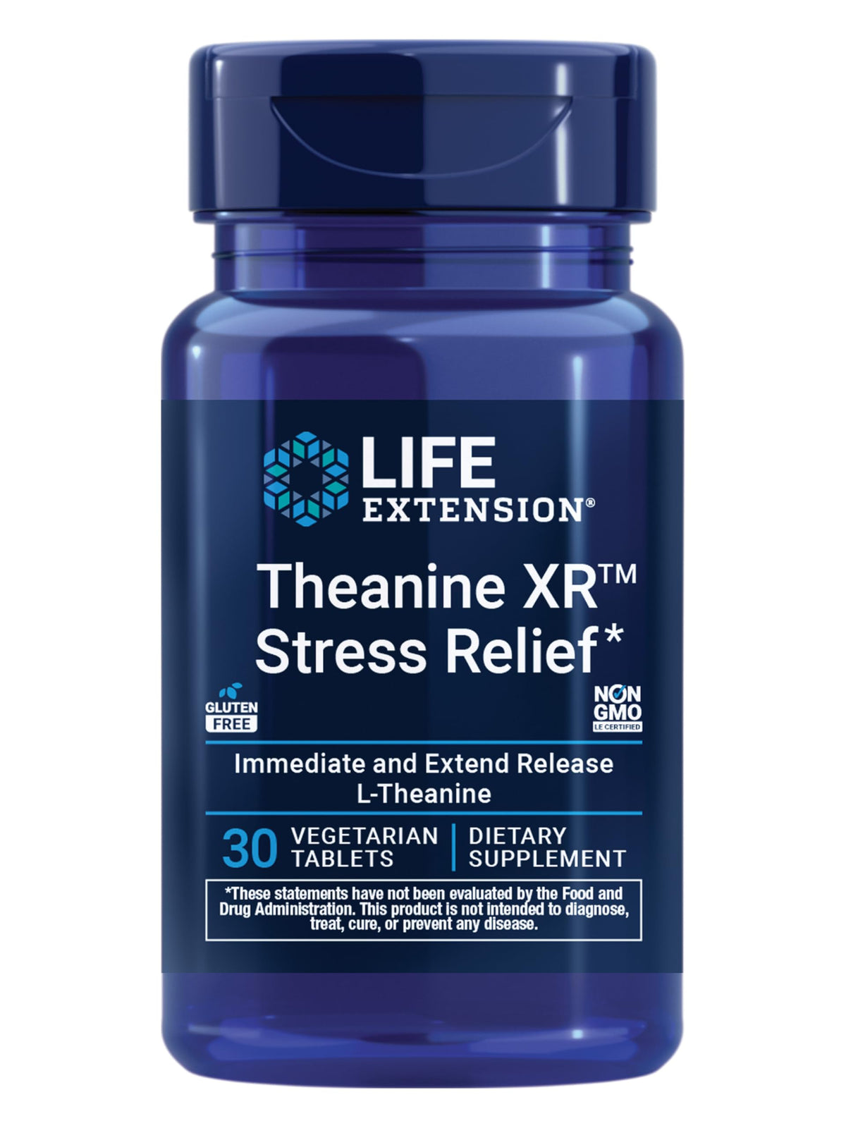 Life Extension L-Theanine 400mg capsules front view