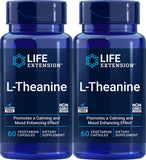 Life Extension L-Theanine 60 Vegetarian Capsules front view