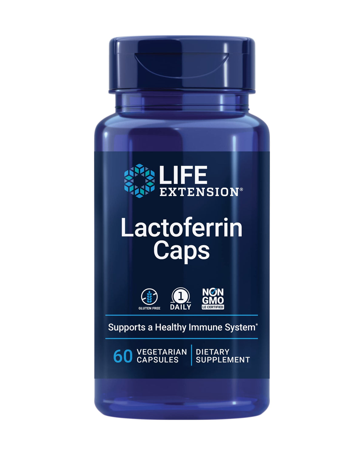 Life Extension Lactoferrin Caps 300mg front view