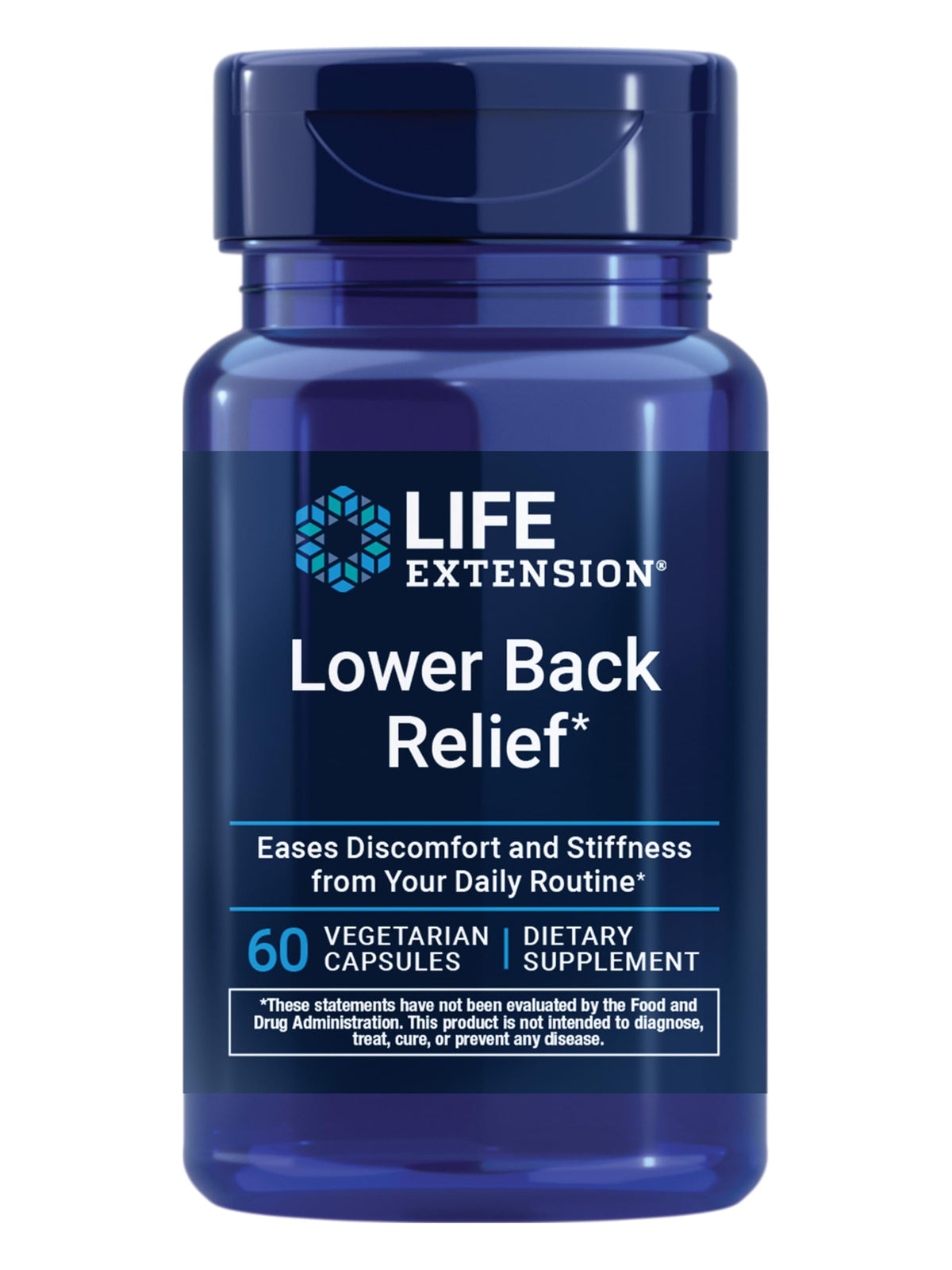 Life Extension Lower Back Relief Supplement front view