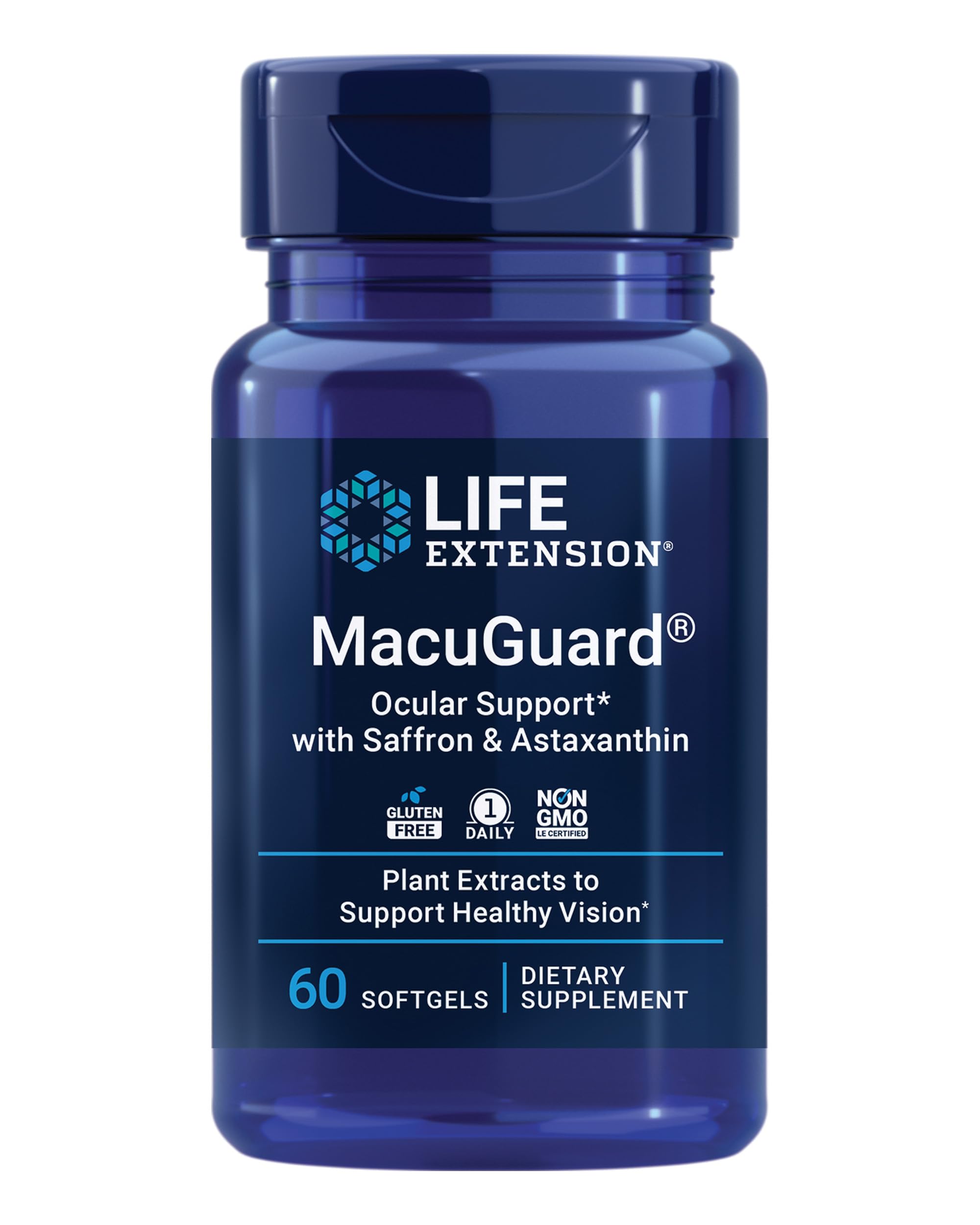 Life Extension MacuGuard Eye Support 60 Capsules front view