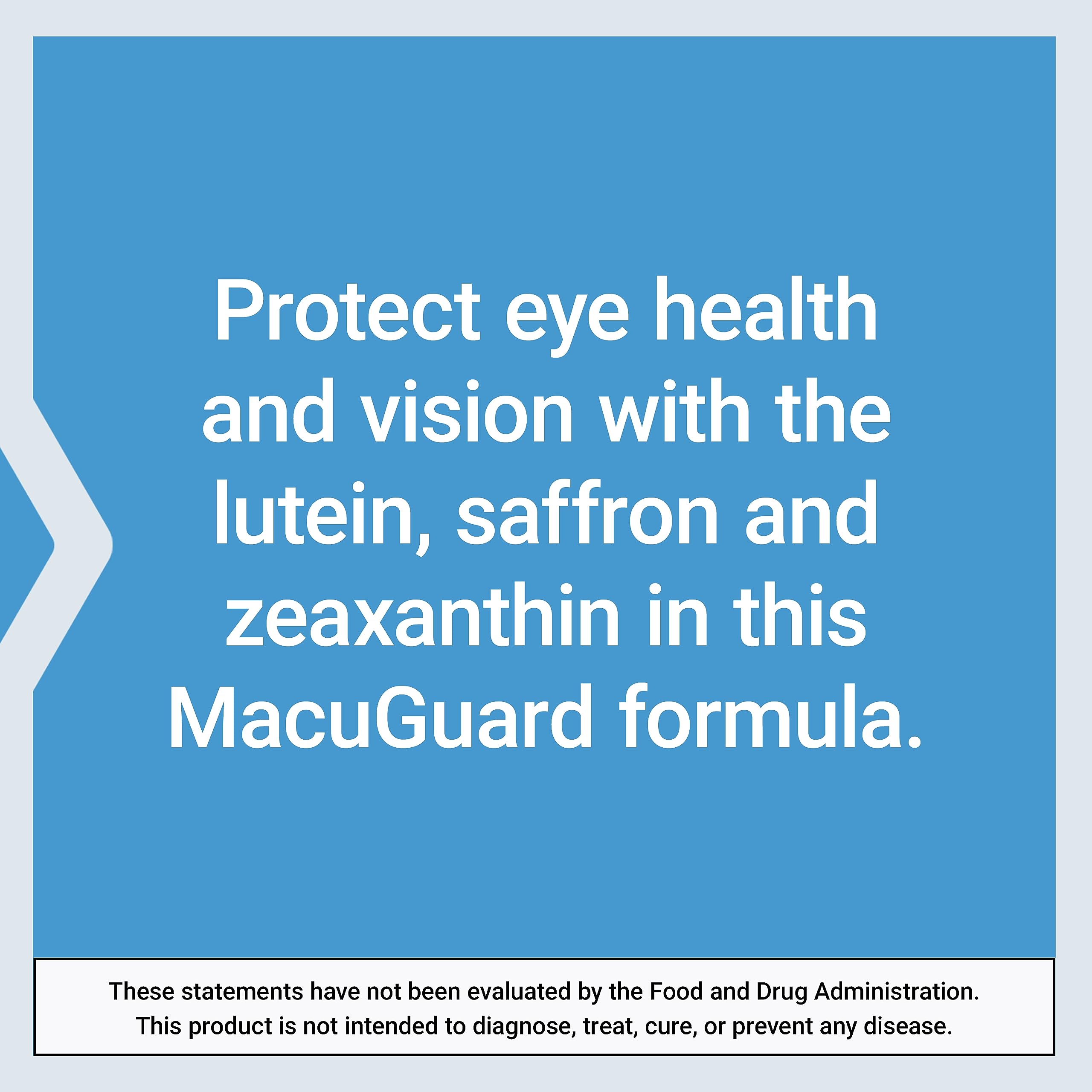 Life Extension MacuGuard® Eye Support capsules on a table
