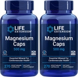 Life Extension Magnesium Caps 500mg 2 Pack front view