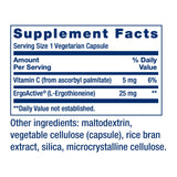 Life Extension Mega L-Ergothioneine 25mg capsule bottle side view