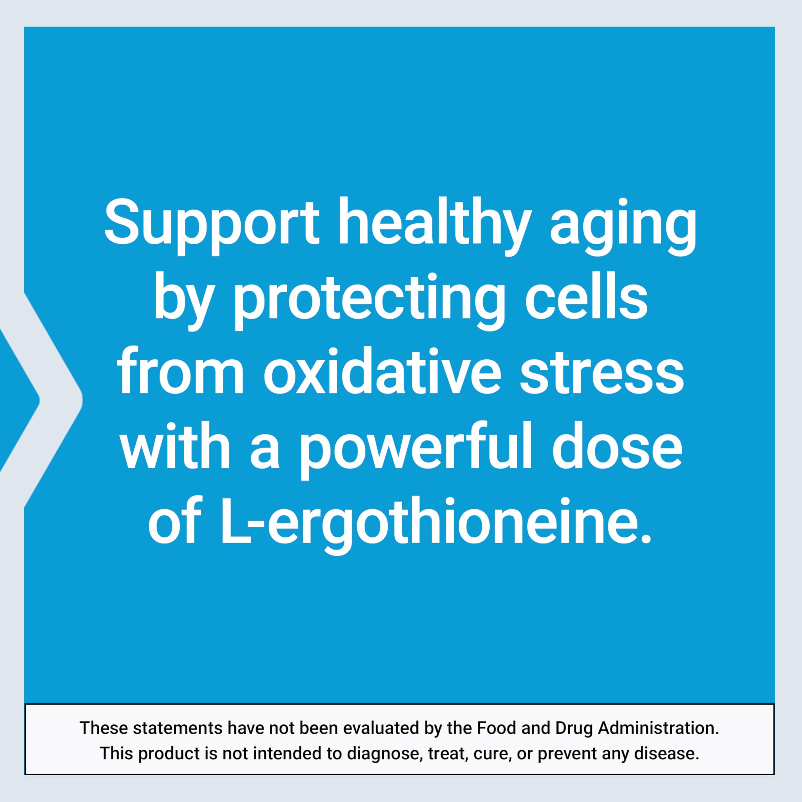 Life Extension Mega L-Ergothioneine 25mg ingredients list on packaging
