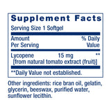 Life Extension Mega Lycopene 15mg bottle side view
