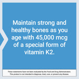 Life Extension Mega Vitamin K2 45mg capsules on a table
