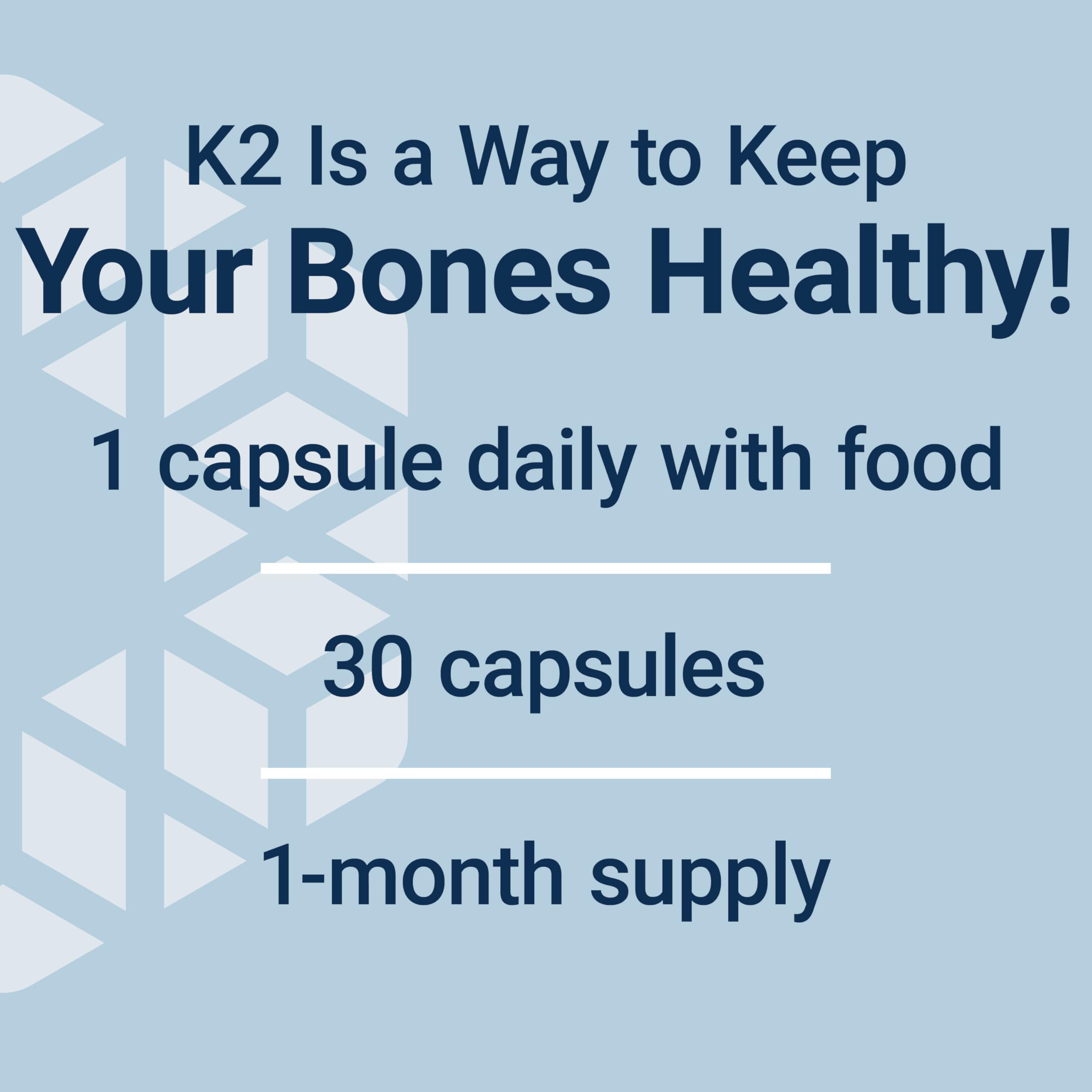 Life Extension Mega Vitamin K2 45mg ingredients list