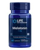 Life Extension Melatonin 1 mg capsules front view