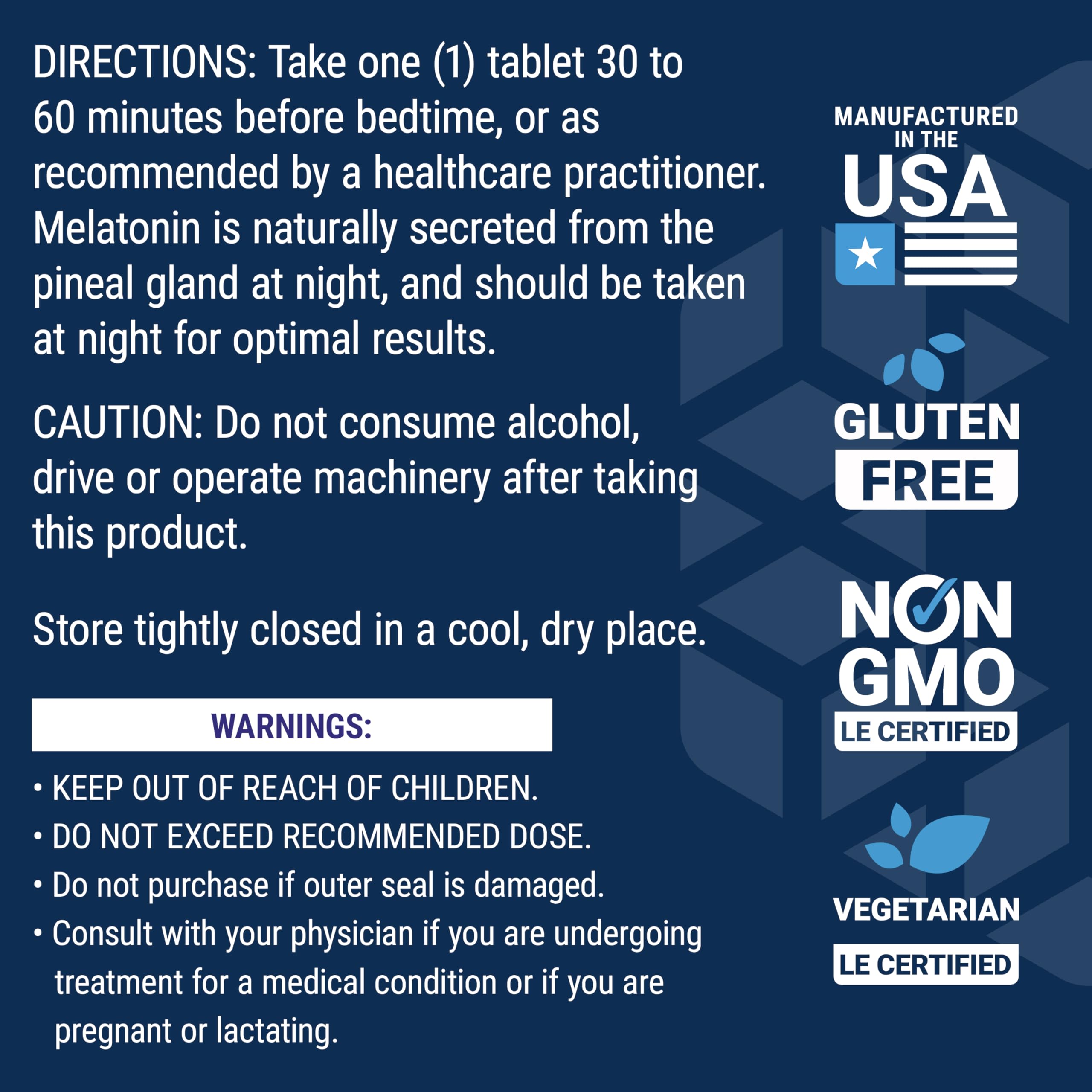 Life Extension Melatonin 300 mcg bottle with cap