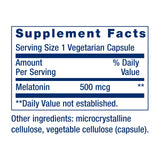 Life Extension Melatonin 500 mcg capsules close-up