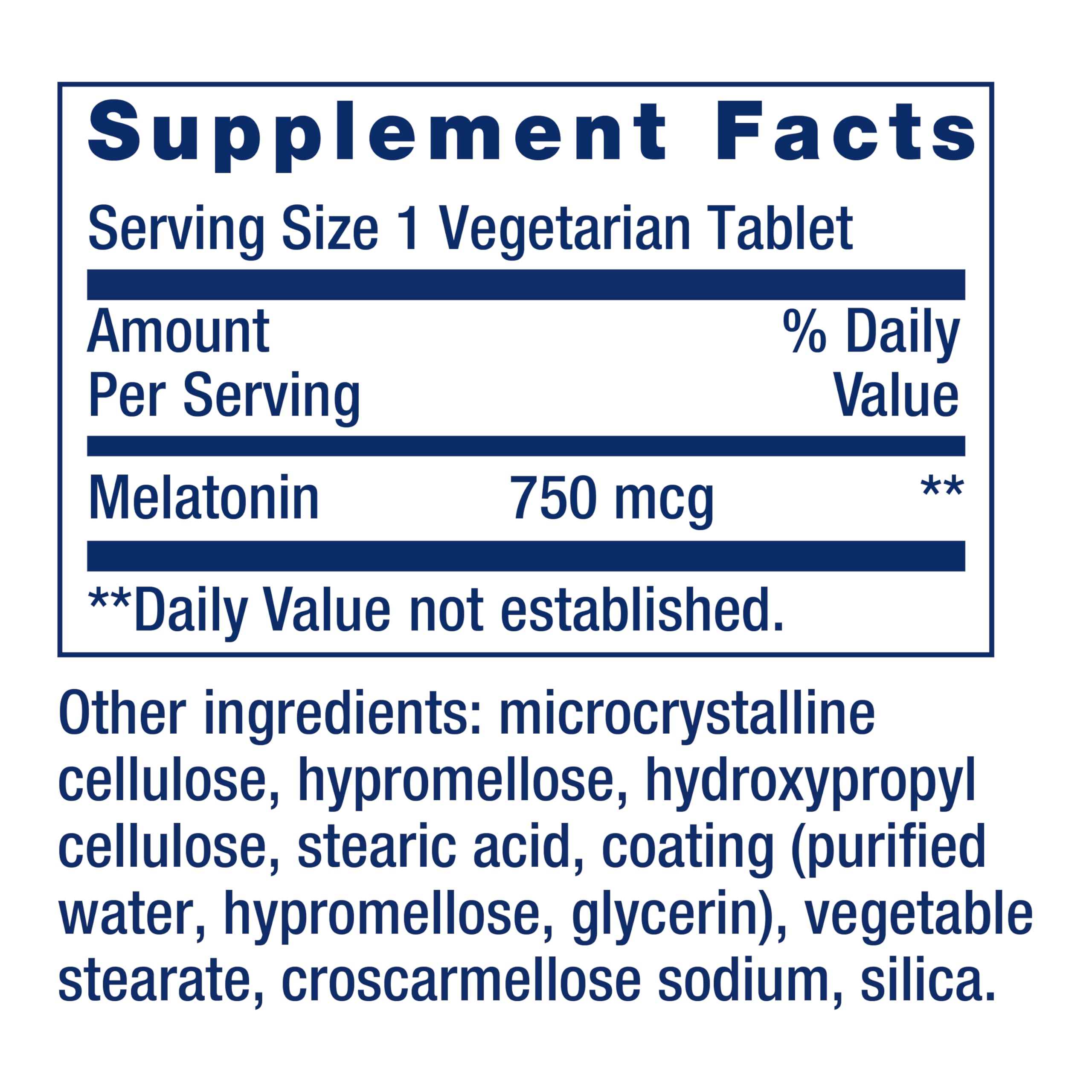 Life Extension Melatonin 750 mcg Extended-Release Tablets packaging