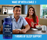 Life Extension Melatonin IR/XR 120 Capsules back view with ingredients