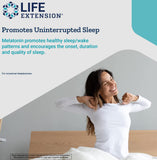 Life Extension Melatonin IR/XR 120 Capsules on a bedside table