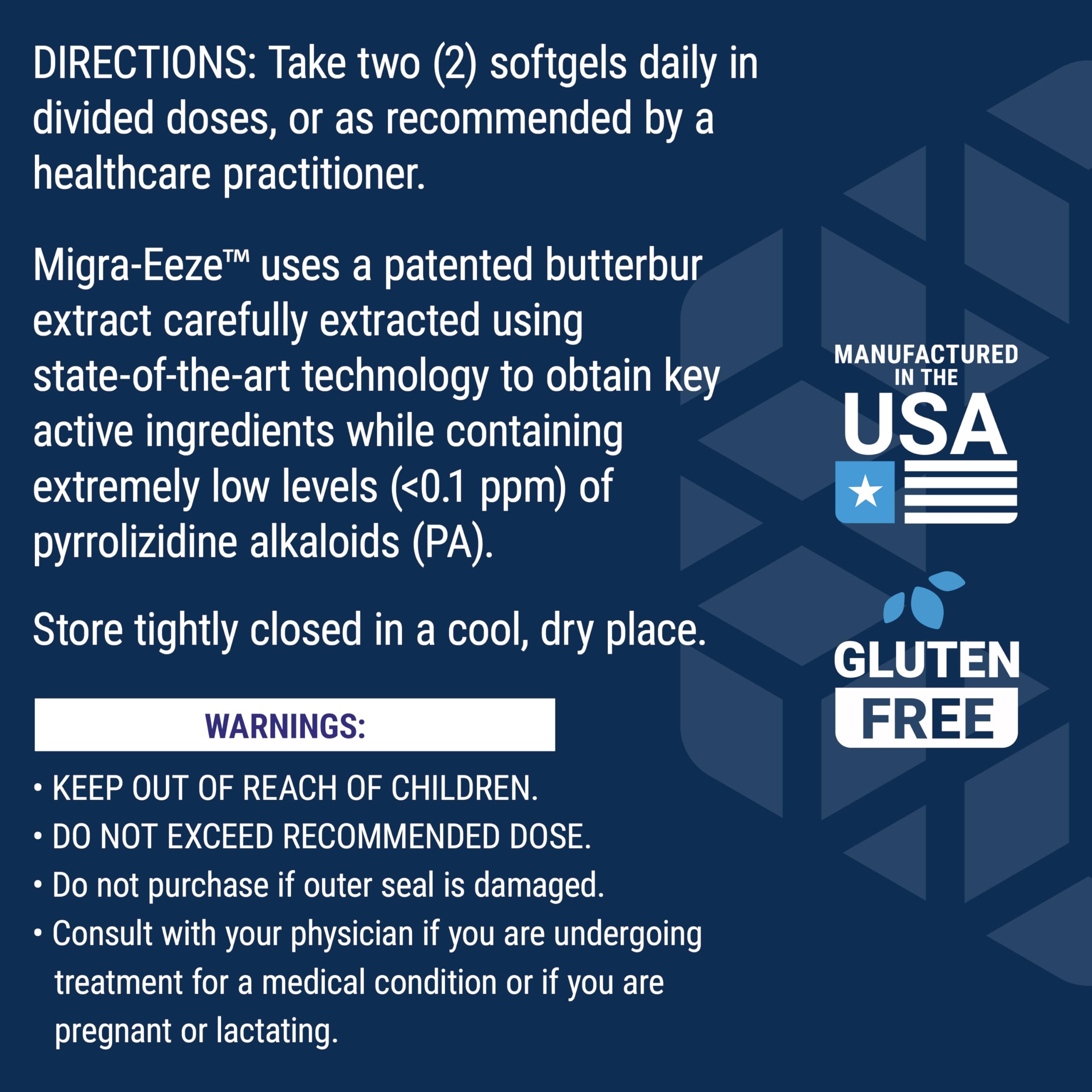 Life Extension Migra-Eeze supplement close-up of softgels