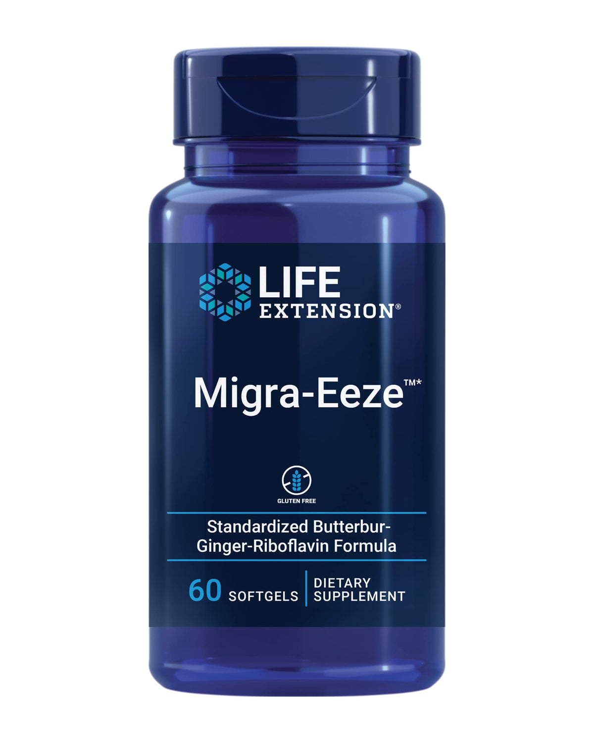 Life Extension Migra-Eeze supplement front view with packaging