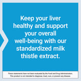 Life Extension Milk Thistle Extract 750 mg bottle with a plant background