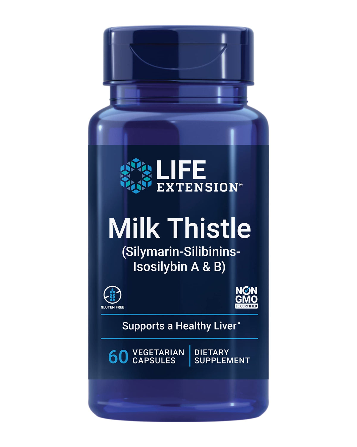 Life Extension Milk Thistle Extract 750 mg front view of packaging