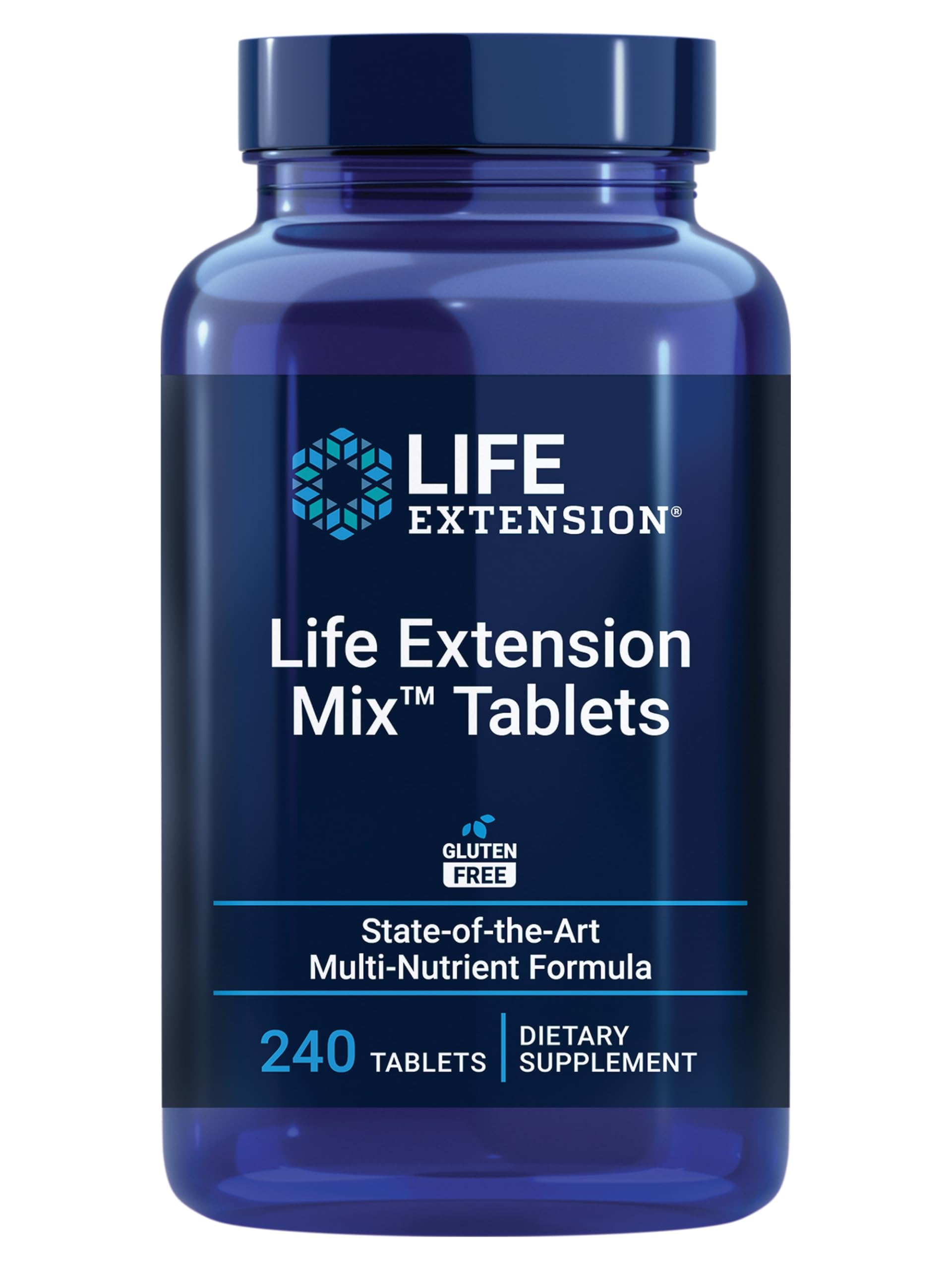 Life Extension Mix™ Blended Vitamin & Mineral Supplement 240 Tablets front view