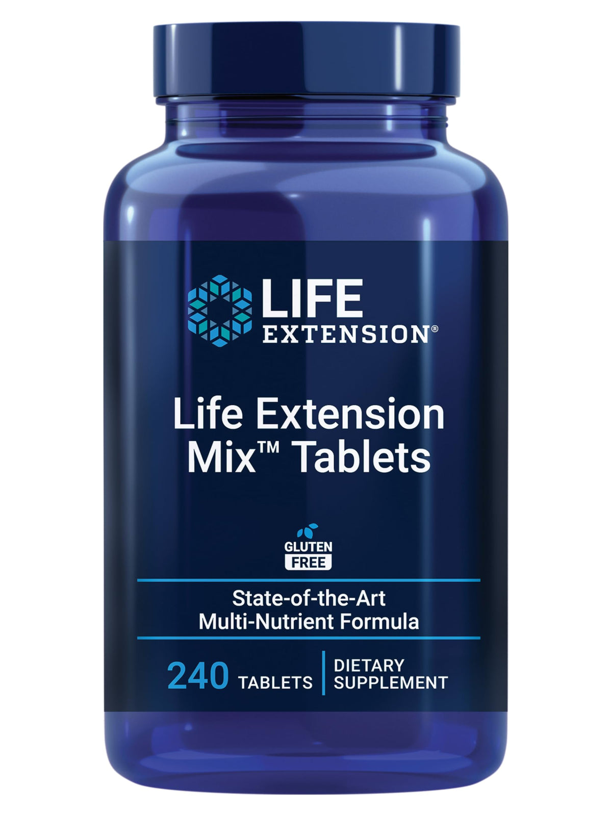 Life Extension Mix™ Blended Vitamin & Mineral Supplement 240 Tablets front view
