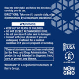 Life Extension Mushroom daily wellness with Beta Glucans capsules on a wooden surface