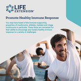 Life Extension Mushroom daily wellness with Beta Glucans capsules with a measuring spoon