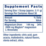 Life Extension Neuro-Mag back view with nutritional information